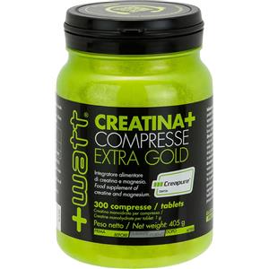 Watt Creatina Monoidrato Extra Gold 300 Compresse - Aumenta Prestazioni Fisiche e Recupero Muscolare - Gluten Free