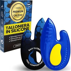 Raiv Global Talloniera in Silicone per Fascite Plantare - Talloniera per Spina Calcaneare - Talloniere in Silicone per Tallonite - Plantare per Tallonite - Fascite Plantare Donna e Uomo (Taglia M (39-43))