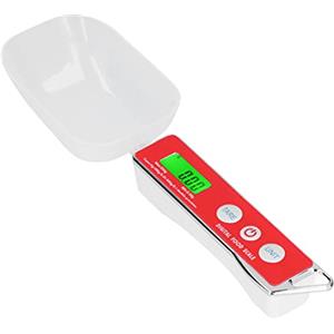 Uadme Cucchiaio dosatore elettronico 500 g/0,1 g Cucchiaio per bilancia digitale Cucchiaio per pesare elettronico da cucina con display LCD per la cottura del caffè Cottura al forno Farina di riso(rosso)