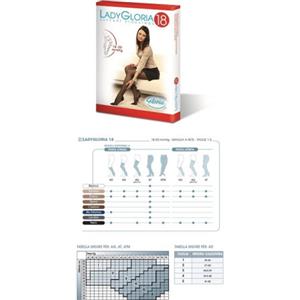 LADYGLORIA 18 Gambaletto a Punta Aperta Daino 4 - Compressione 18-20 mmHg per la Profilassi Venosa