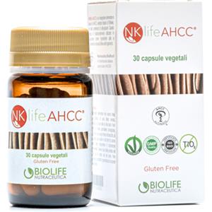 NKlife AHCC - Integratore Alimentare in Capsule con Estratto di Fungo Shiitake per il Supporto Immunitario - 30 Capsule