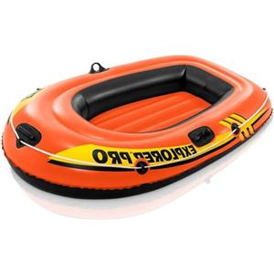 Virsus Canotto Gonfiabile di colore Arancione e Nero 356NP, Fori per Remi, Maniglia per trasporto, barca gommone per Piscina e Mare, Portata Max 120kg (196x102x33 cm)