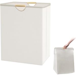 VFANDV Cesto Portabiancheria, 60L Cesto Portabiancheria Pieghevole Cesta Panni Sporchi con Manici, Portabiancheria Salvaspazio per Bagno, Lavanderia, Camera da Letto, Viaggio