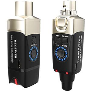 Xvive Upgrade Xvive U3C Microfono Wireless System Wireless Mic Adapter 2,4 GHz Wireless XLR Wireless Trasmitter and Receiver Compatibile per Condenser Microfono, Audio Mixer, PA System and DSLR Camera