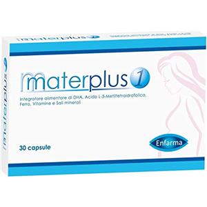 Enfarma Materplus 1 Integratore Alimentare di DHA, Acido folico, Ferro, Vitamine e Sali minerali 30 Capsule
