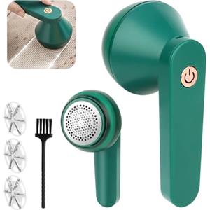 LWMTT Levapelucchi Elettrico Portatile,Ricaricabile USB Togli Pelucchi Elettrico per Abiti, Rimuove i Pelucchi per Vestiti, Maglioni, Mobili, Lana,Regali di Famiglia per le Donne (Verde)