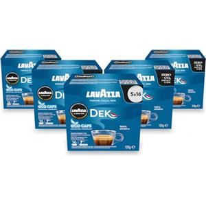 Lavazza A Modo Mio Cremosamente Dek - 5 Confezioni Da 16 Capsule, Totale: 80 Pezzi