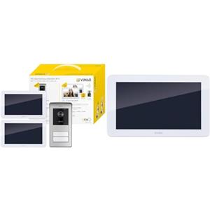 Vimar K42946 Kit videocitofono wifi bifamiliare, videocitofoni touch screen + Vimar K42917 Monitor supplementare touch screen vivavoce a colori LCD 7 per kit videocitofono