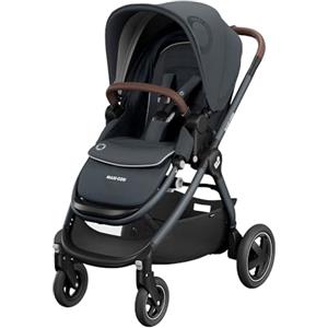 Maxi-Cosi Adorra 2 Passeggino Reversibile e Reclinabile, Maneggevole su Ogni Tipo di Terreno, Seduta Spaziosa e Comoda, Portata Fino a 22 kg, 0 Mesi- 4 Anni, Essential Graphite