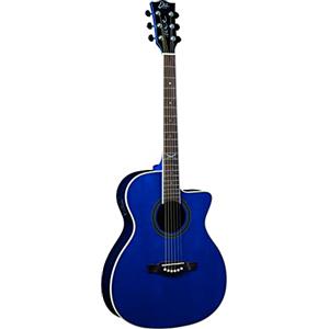 Eko GUITARS - NXT A100CE SEE THROUGH BLUE, Chitarra Acustica Top in Abete, Fasce, Fondo e Manico in Mogano, Tastiera in South American Roupanà, Dreadnought Cutaway, Colore Blue