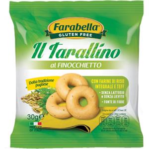 Farabella Tarallino al Finocchietto Senza Glutine - 30g, Fonte di Fibre e Senza Lievito