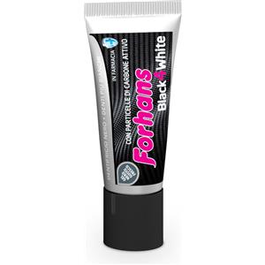 Forhans Black4White Dentifricio Gel al Carbone Attivo 12 ml - Sbiancante Gentile e Non Abrasivo
