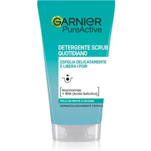 Garnier Pure Active Gel Detergente Esfoliante 150 ml - Anti-Punti Neri e Imperfezioni per Pelli Grasse