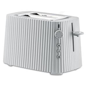 Alessi Plissé MDL08 W - Tostapane di Design, Sei Livelli di Doratura, in Resina Termoplastica, Spina Europea, 850 W, Bianco