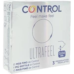 Artsana Control Finissimo Ultrafeel - Preservativi Ultra Sottili 0,04 mm, 3 Pezzi