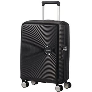 American Tourister Soundbox - Trolley S Espandibile Bagaglio a Mano, 55 cm, 35.5/41 L, Nero (Bass Black)