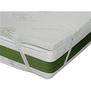 Materassi Russo Topper singolo 80x190 in Memory Foam ad Alta Densità 5 cm | Correttore materasso sfoderabile in Aloe Vera | Coprimaterasso imbottito Rinfrescante, massaggiante e traspirante | Made in Italy