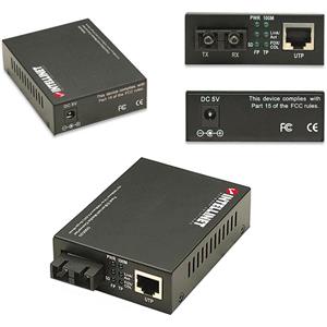 Intellinet I-ET SX-861 - Convertitore RJ45 a Fibra SC Fast Ethernet, 100 Mbps, Porta RJ45 e Fibra Monomodale