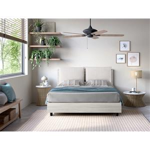 EvergreenWeb Letto Contenitore | YORK Struttura Bianca - Cuscino Bianco 160x190 cm