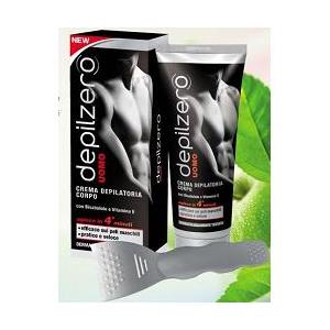 Depilzero Crema Depilatoria Corpo Uomo 200 ml - Veloce e Pratica, con Bisabololo e Vitamina E