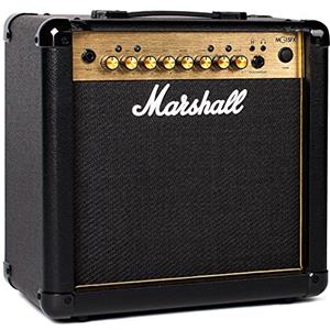 Marshall Mg15Gfx Amplificatore Combo per Chitarra Con Effetti Incorporati, Amplificatore per Esercizi Adatto per Chitarra Elettrica, Nero e Oro