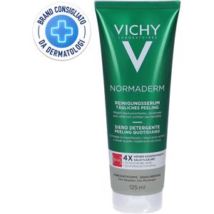 Vichy Normaderm Siero Detergente Peeling Quotidiano 125ml - Con Acido Salicilico, Glicolico e Gluconolattone, Adatto per Pelli Sensibili