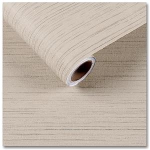 CRE8TIVE Carta da Parati Adesiva Lino Beige Muro Tessuto Non Tessuto Pellicola Adesiva per Mobili Cucina Camera da Letto Soggiorno 30cm x 200cm