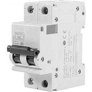 Tyenaza Interruttore Aria Interruttore Automatico Miniaturizzato, Magnetotermico Differenziale DC 250V 16A 2P Interruttore Magnetotermico di Collegamento a Bassa Tensione per Sistema a Pannelli Solari