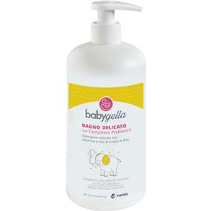 Babygella Bagno Delicato 500 ml - Detergente con Complesso Prebiotico, Glicerina e Olio di Crusca di Riso per Pelle Sensibile