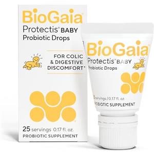 BioGaia Everidis Health Sciences Protectis Gocce Probiotiche per Neonati, Neonati e Bambini Coliche, Sputi, Costipazione e Comfort Digestivo, 5 ML, 0,17 oz, 1 Confezione