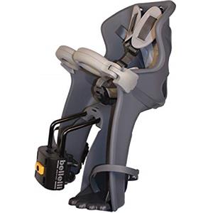 b bellelli Freccia - Seggiolino Bici Anteriore - Attacco B-Fix - Si Fissa al Telaio - dai 9 Mesi ai 3 Anni - Max 15 kg - Colore Dark Grey Versione Luxury