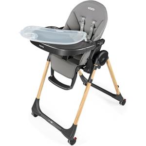 Peg Perego Prima Pappa Follow Me Ambiance Ice: Seggiolone Multifunzione, Lettino, Portatile, Grigio