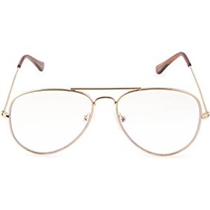 Contacta, Blue Block Pilot, Occhiali da Computer per Uomo e Donna, Protezione dalla Luce Blu di Schermi Luminosi, Diottrie Neutro, Colore Oro, Confezione con Sacchetto Portaocchiali, 21g