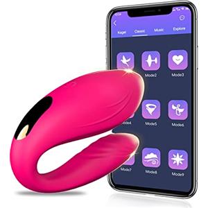 SUNSDEW Vibratore per coppia con controllo APP - massaggiatore vibratore G-Spot ricaricabile APP controllo Bluetooth vibrazioni personalizzate, giocattolo per adulti per coppie o donne