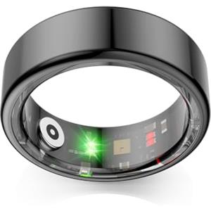 Fiorky R02 Smart Ring Fitness Tracker Ring 5.0 Tracker di ossigeno nel sangue compatibile con Bluetooth IP68 e modalità multi-sport imformeabili 5ATM for Android for IOS