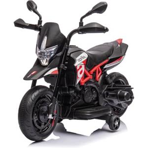 Tecnobike Shop Moto Elettrica per Bambini Motocicletta Aprilia Racing Dorsoduro 6V Luci Suoni LED Small