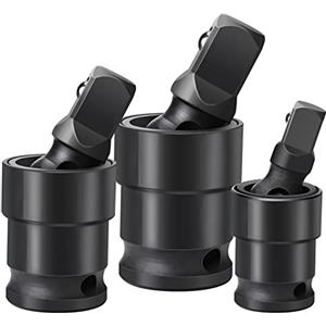 nutmanel 3pz Adattatori per Bussola, Snodo a Bussola Universale 1/2, 3/8, 1/4 per Chiave Dinamometrica, a Cricchetto