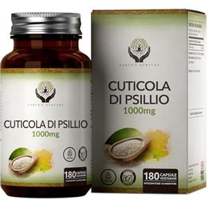 Earth's Nurture EN Fibra di Cuticola di Psillio in Polvere 1000mg | Psyllium Husk Integratore in Capsule | Senza Riempitivi | Puro Bucce di Psillio | 180 Capsule Vegane | 1000mg per Porzione | Senza OGM