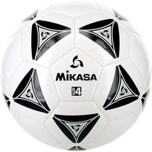 Mikasa - Pallone da Calcio Professionale (Nero/Bianco, Misura 4).