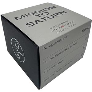 ALE E COMMERCE Orologio da Polso Moonswatch Realizzato per Omega x Swatch Mission to Saturn in Bioceramica