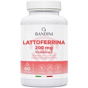 Bandini® LATTOFERRINA 200 Immuno - 200mg di Lactoferrina per CAPSULA (60 capsule) - Integratore Alimentare ad Alto Dosaggio con Vitamina C - Antiossidante Naturale per Sostegno al Sistema Immunitario