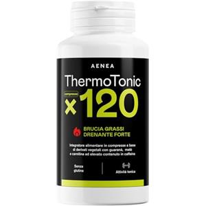 AENEA Termogenico Potente Contro Grassi, 120cps - Drenante Depurativo Forte - Migliora funzione Digestiva - Pre-Workout Palestra - Con Caffeina, Maca, Guaranà, Matè, Carnitina, Rhodiola