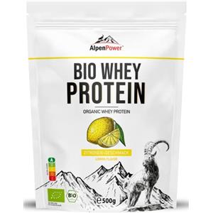 AlpenPower BIO WHEY proteine gusto di Limone 500 g - Ingredienti 100% naturali e senza additivi - Prodotto con il miglior latte alpino biologico - Polvere proteica CFM di alta qualità