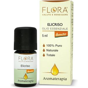 Flora Olio Essenziale di Elicriso BIO 5 ml - 100% Puro, Naturale, Aroma per Alimenti, Diuretico