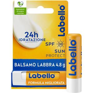 Labello Sun Protect Balsamo Labbra SPF30 5,5 ml - Idratazione 24 ore con Cera d'Api e Oli Naturali