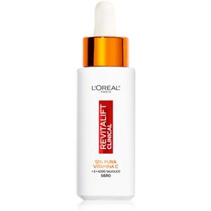 L'Oréal Paris Revitalift Clinical Siero Viso 12% Pura Vitamina C E Acido Salicilico, 30 ml - Pelle più luminosa e pori meno visibili