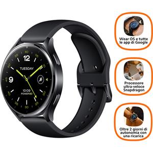 Xiaomi Watch 2 3,63 cm (1.43'') AMOLED 46 mm Digitale 466 x 466 Pixel Touch screen Nero Wi-Fi GPS (satellitare)