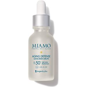 Miamo Longevity Plus Aging Defense Siero Anti-Età SPF50 30 ml - Protezione Solare Molto Alta per Pelle Sensibile e Matura