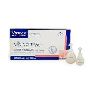 Virbac Allerderm Spot On - Trattamento Dermatologico per Cani Superiori a 10 Kg, 6 Pipette da 4 ml con Ceramidi e Acidi Grassi