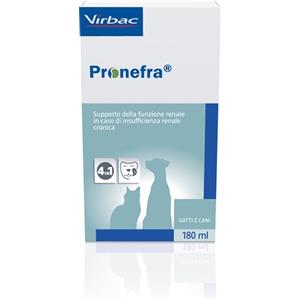 Virbac Pronefra 180 ml - Mangime Complementare per Cani e Gatti, Sospensione Orale Appetibile per il Supporto della Funzione Renale